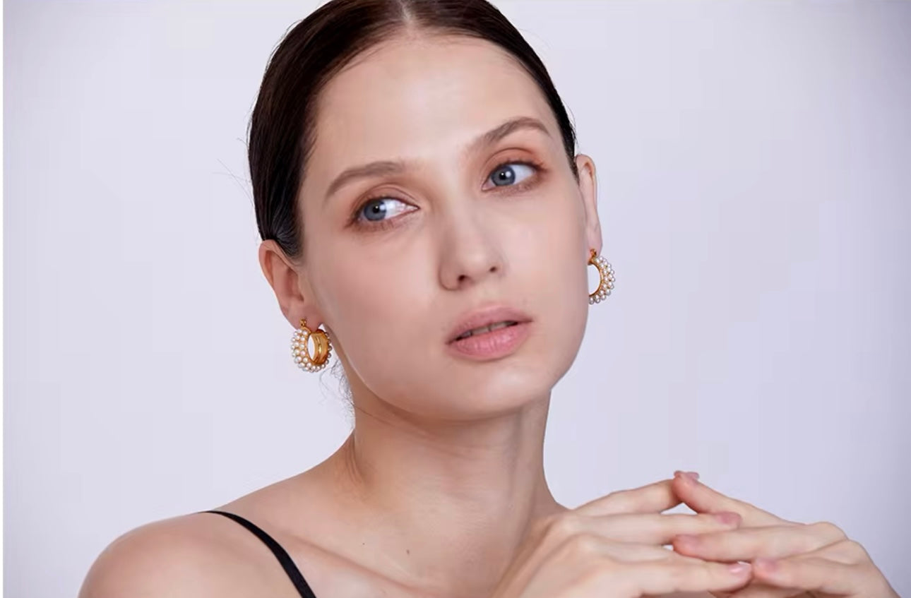 Pearls, Period. Hoops