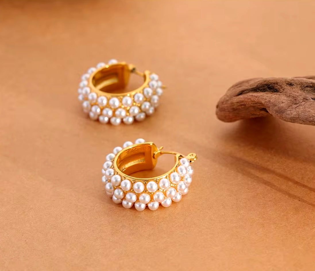 Pearls, Period. Hoops