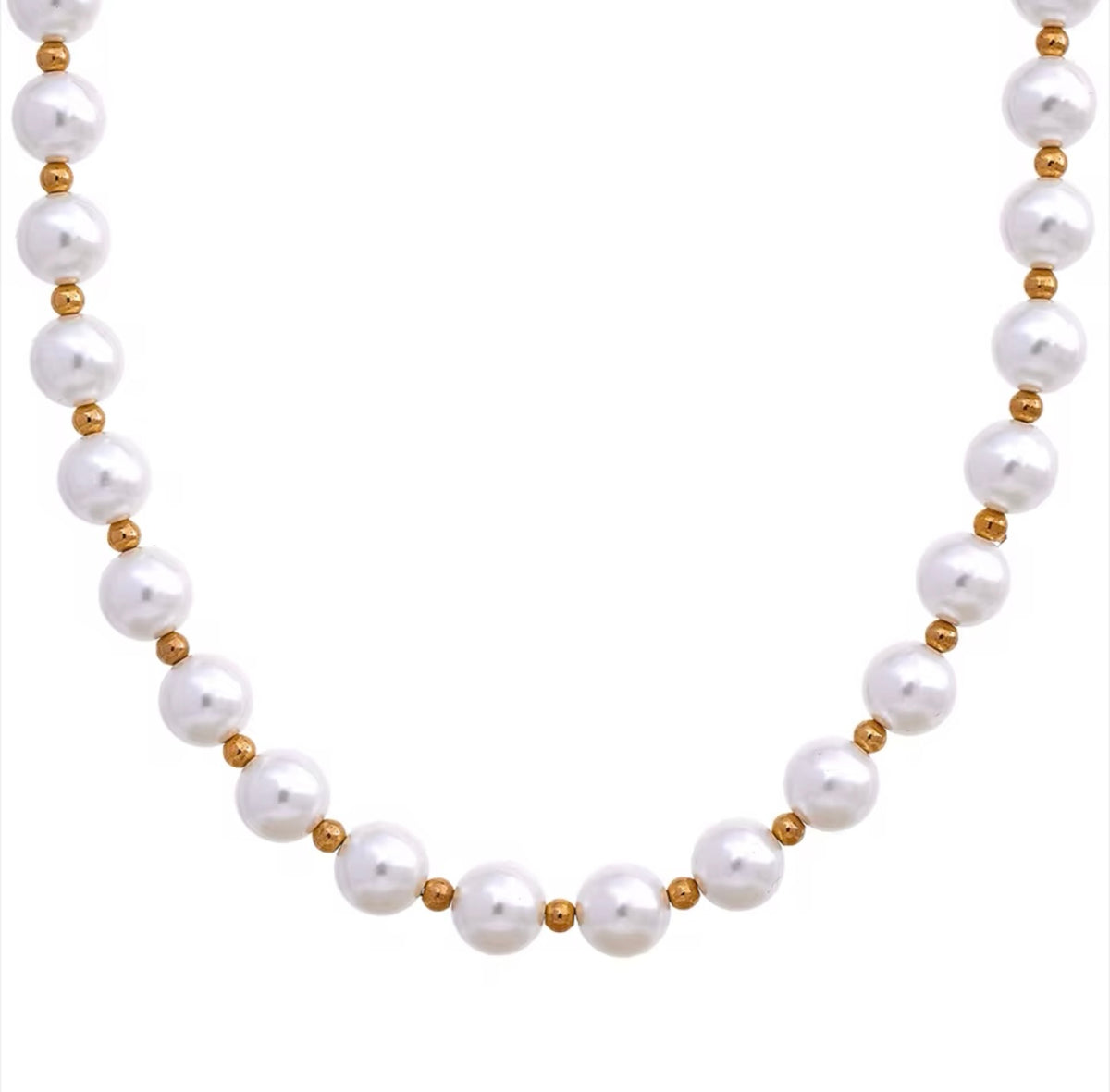 Pearled Up Necklace - 18K Gold Plated Pearl Necklace for Women | ENNVY