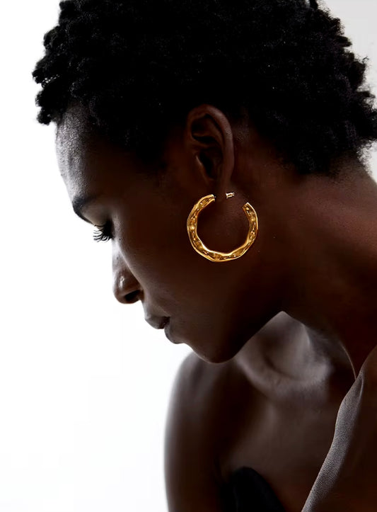 Celeste Hoops - 18K Gold Plated Hoop Earrings for Women | ENNVY