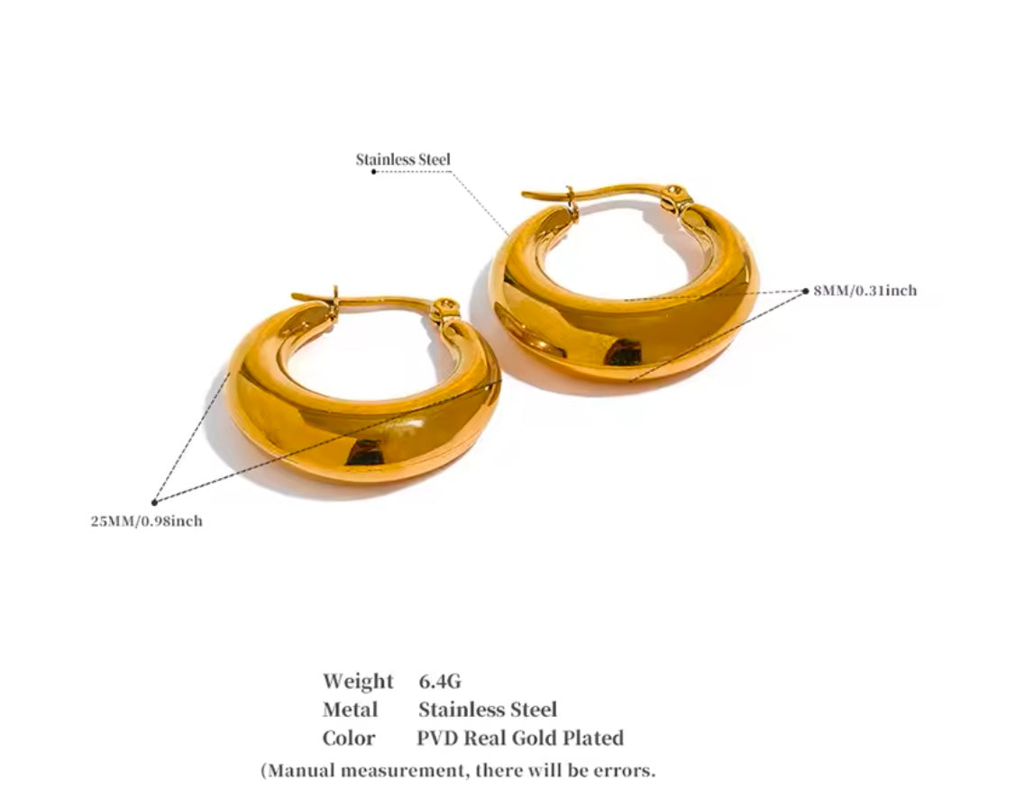 Daily Luxe Hoops - 18K Gold Plated Hoop Earrings for Women | ENNVY