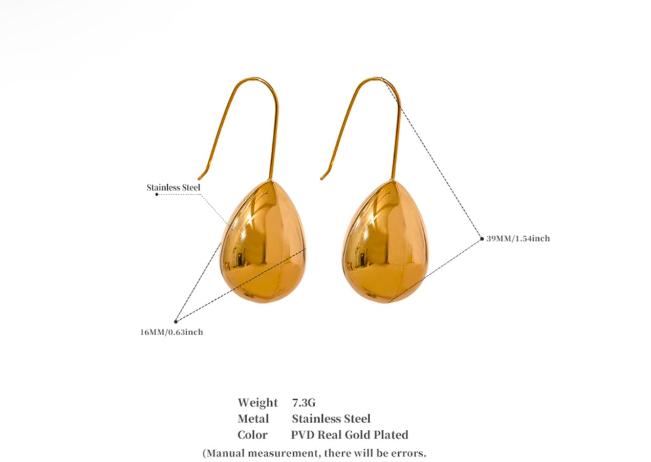 Mina Drop Earrings - 18K Gold Plated Drop Earrings for Women | ENNVY