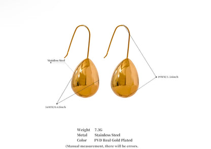 Mina Drop Earrings - 18K Gold Plated Drop Earrings for Women | ENNVY