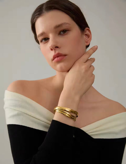 Destiny Bangles - 18K Gold Plated Bangle Bracelet for Women | ENNVY