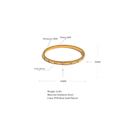 Infinity Bangle - 18K Gold Plated Bangle Bracelet for Women | ENNVY
