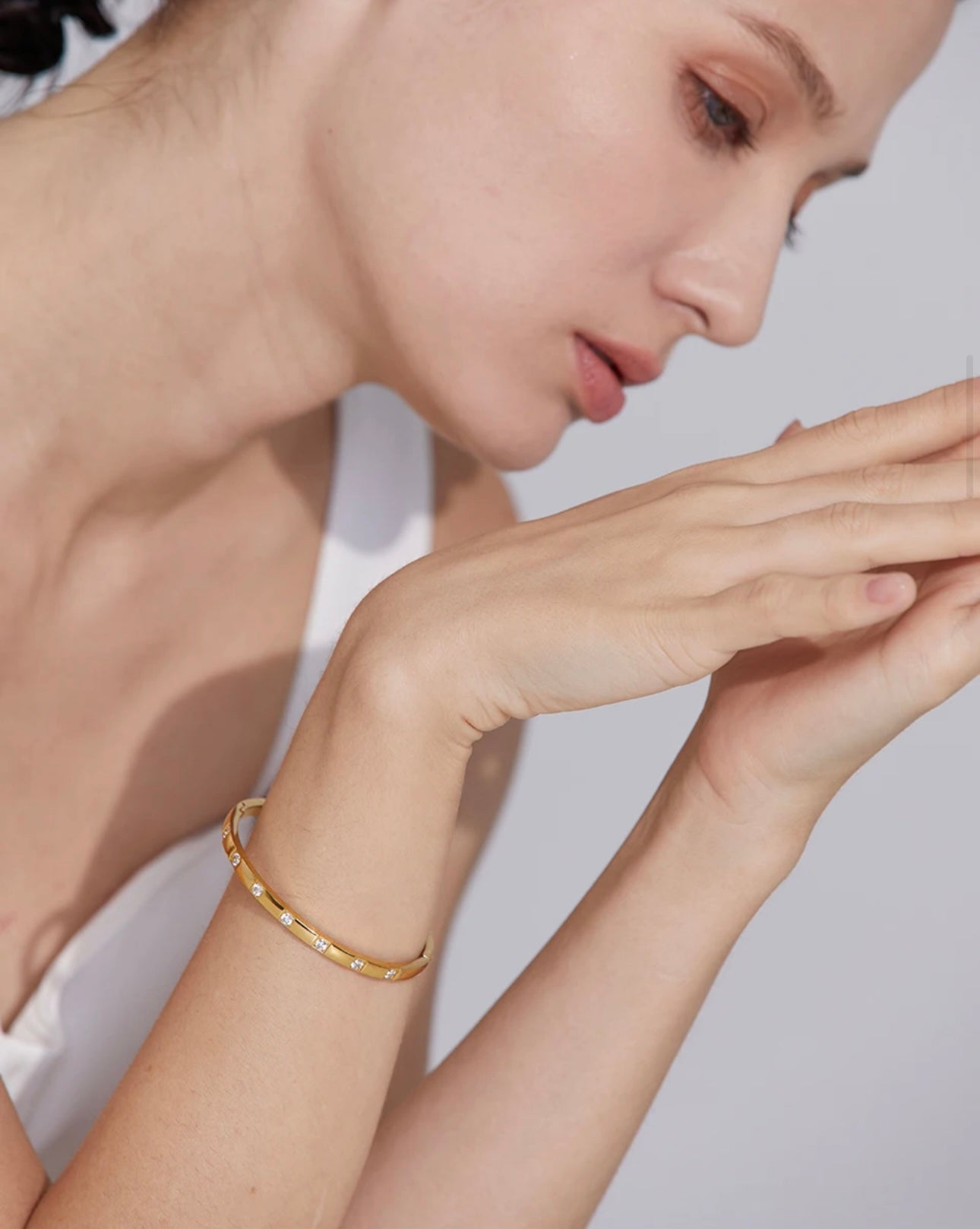 Infinity Bangle - 18K Gold Plated Bangle Bracelet for Women | ENNVY