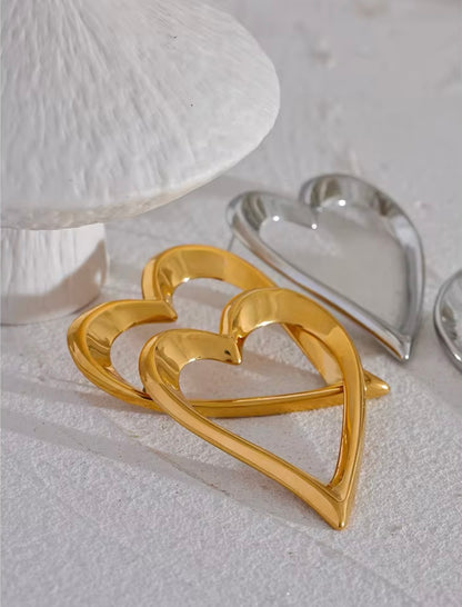 The Sculpted Love Studs - 18K Gold Plated Stud Earrings for Women | ENNVY