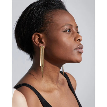 Carter Dangle Earrings - 18K Gold Plated Drop Earrings for Women | ENNVY