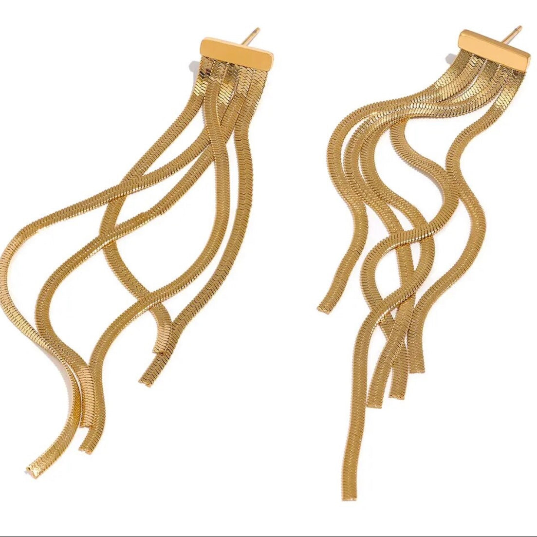 Carter Dangle Earrings - 18K Gold Plated Drop Earrings for Women | ENNVY