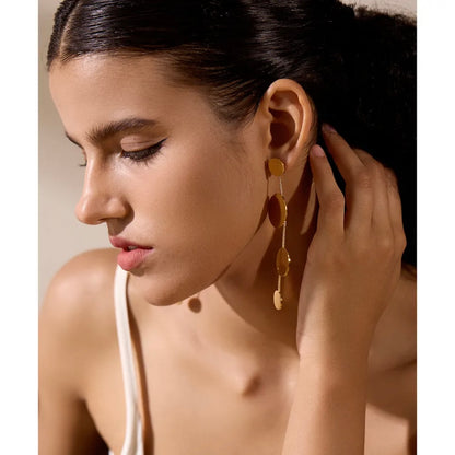 Scarlett Dangle Earrings - 18K Gold Plated Drop Earrings for Women | ENNVY