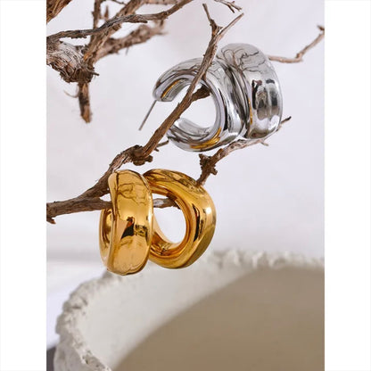 Mari Hoops - 18K Gold Plated Hoop Earrings for Women | ENNVY