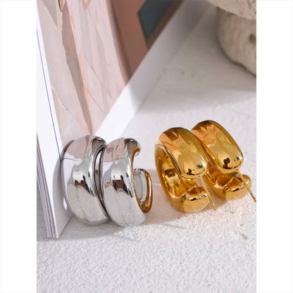 Mari Hoops - 18K Gold Plated Hoop Earrings for Women | ENNVY