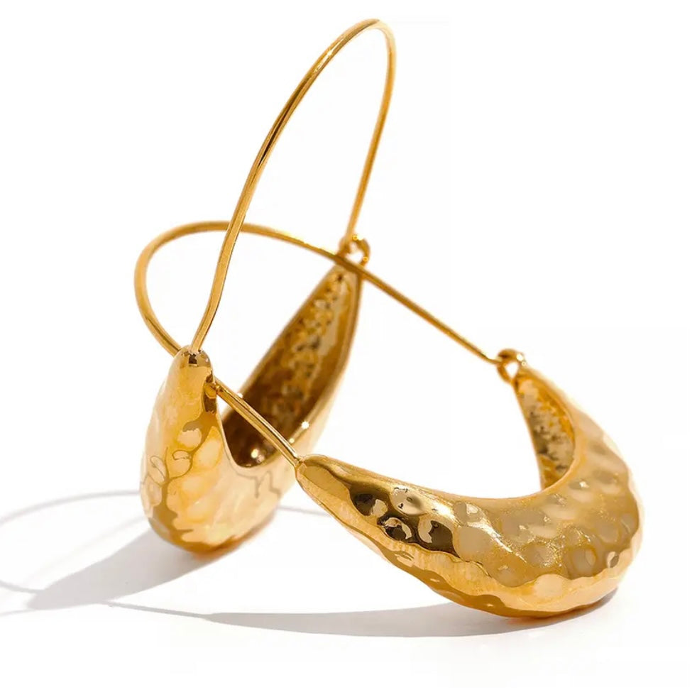 Riley Drop Earrings - 18K Gold Plated Hoop Earrings for Women | ENNVY