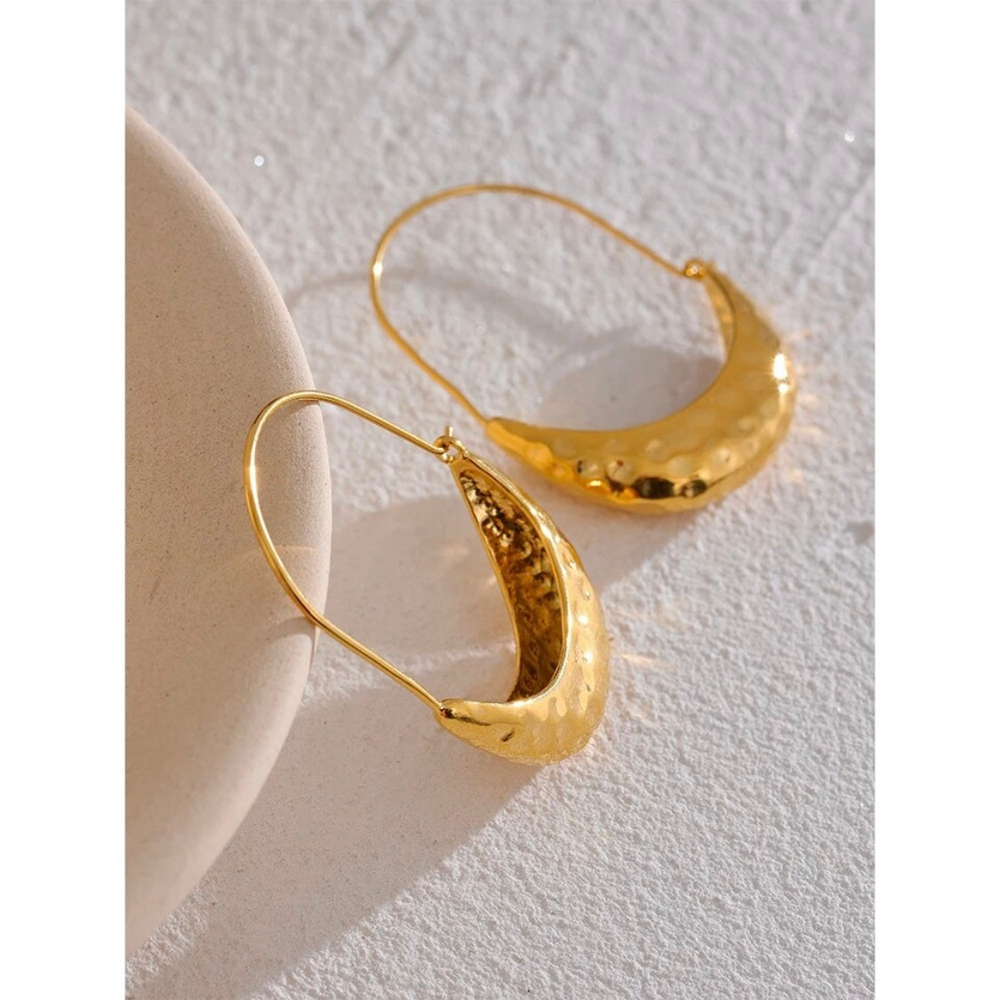 Riley Drop Earrings - 18K Gold Plated Hoop Earrings for Women | ENNVY