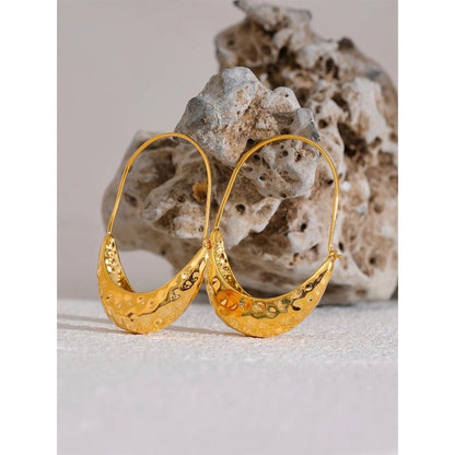 Riley Drop Earrings - 18K Gold Plated Hoop Earrings for Women | ENNVY