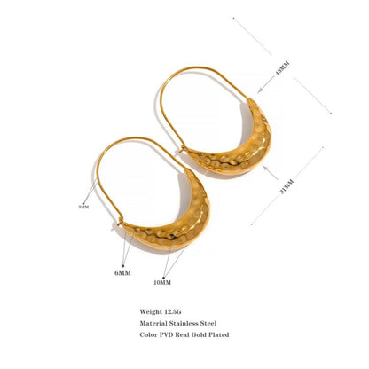 Riley Drop Earrings - 18K Gold Plated Hoop Earrings for Women | ENNVY
