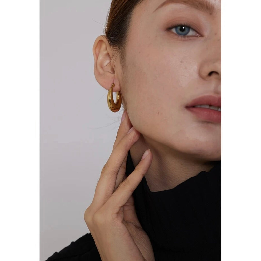 Daily Luxe Hoops - 18K Gold Plated Hoop Earrings for Women | ENNVY