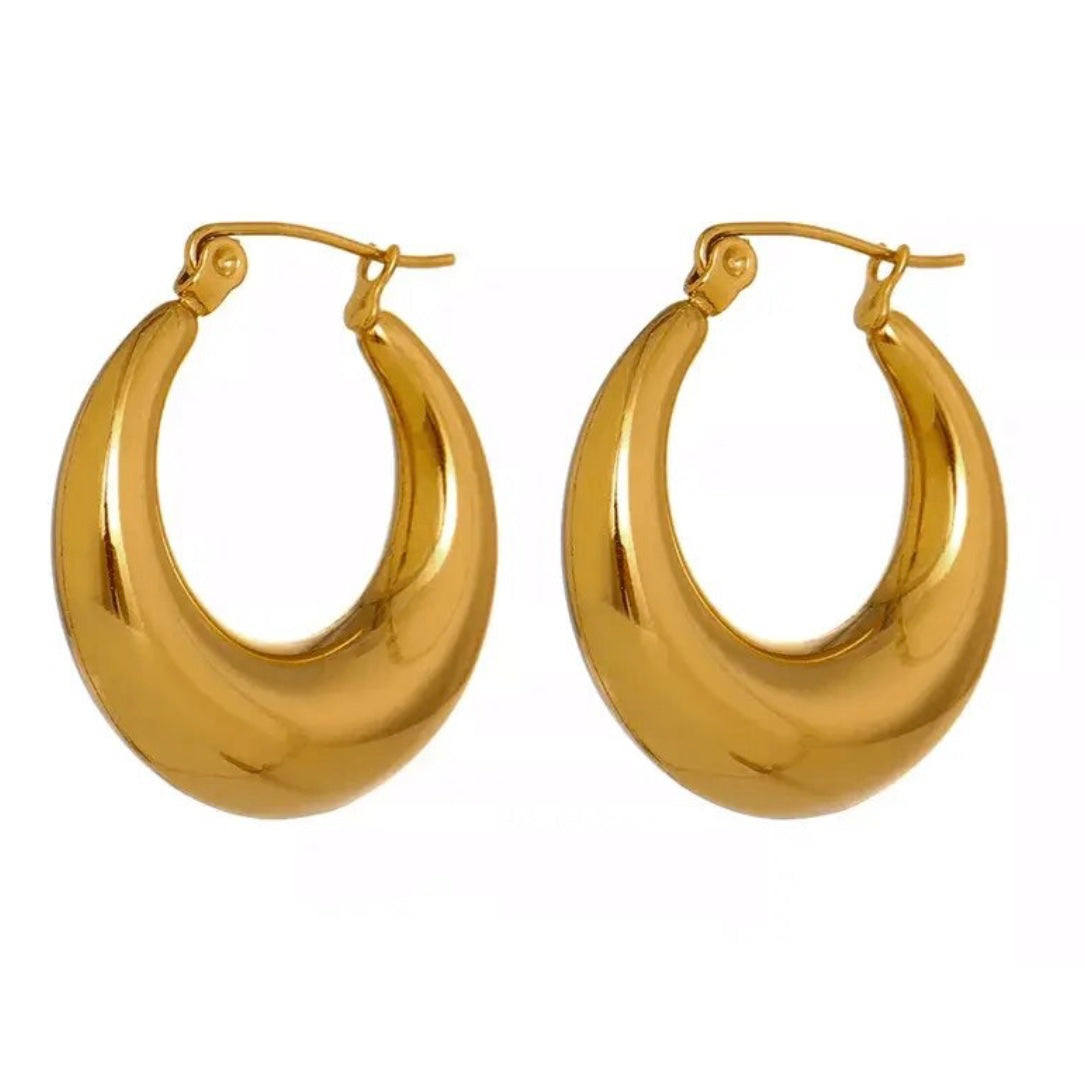 Daily Luxe Hoops - 18K Gold Plated Hoop Earrings for Women | ENNVY