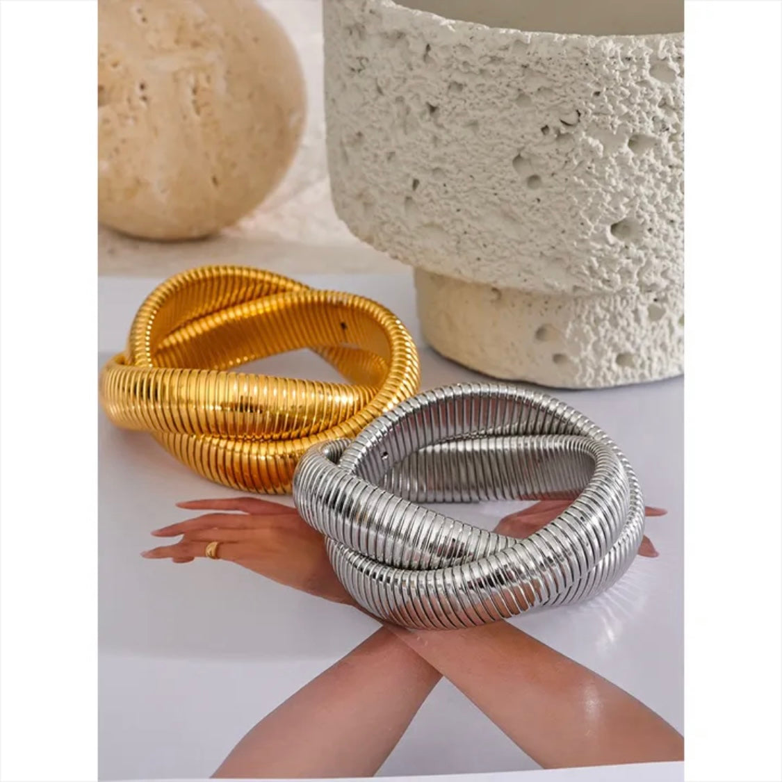 Zemora Bangle Bracelet - 18K Gold Plated Bangle Bracelet for Women | ENNVY