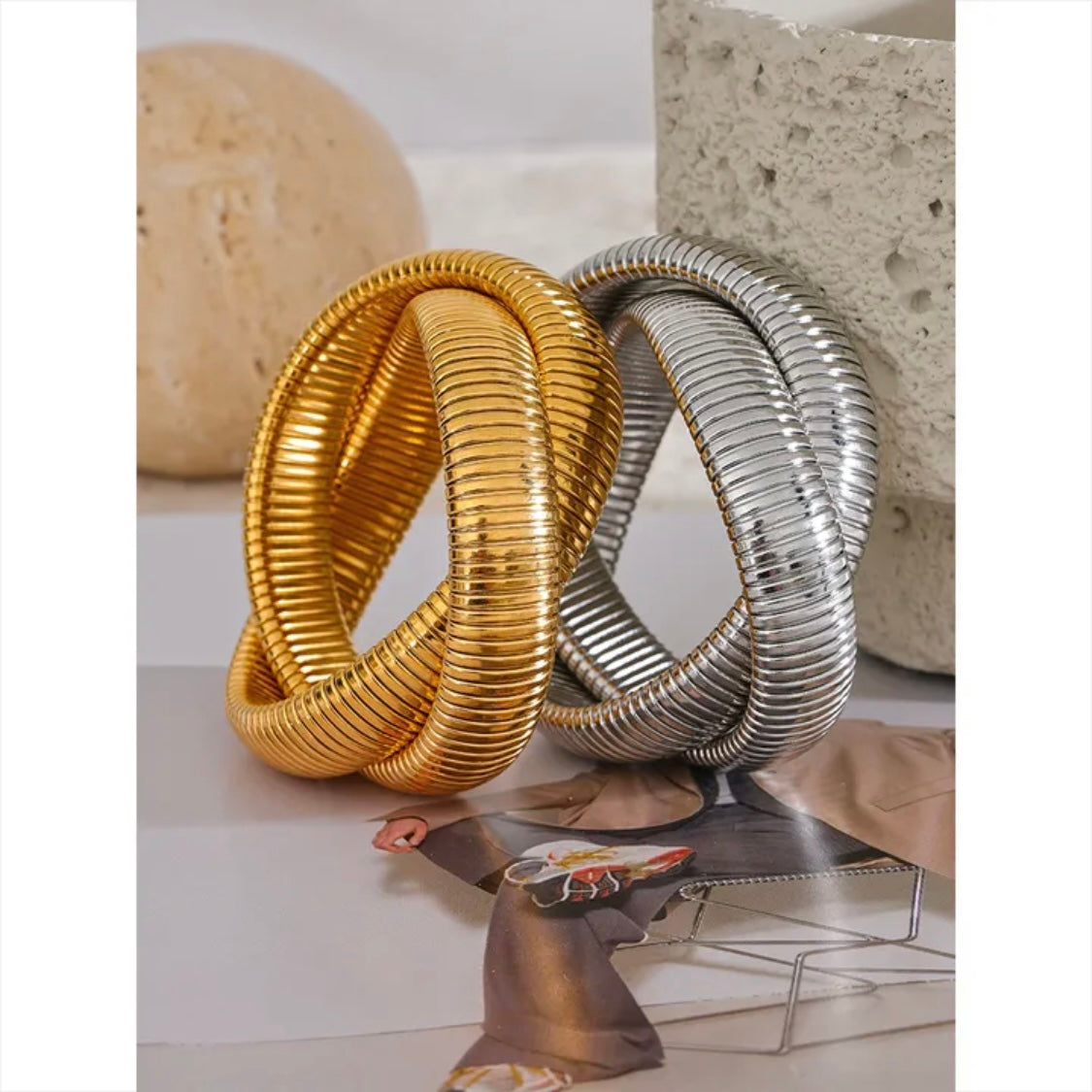 Zemora Bangle Bracelet - 18K Gold Plated Bangle Bracelet for Women | ENNVY