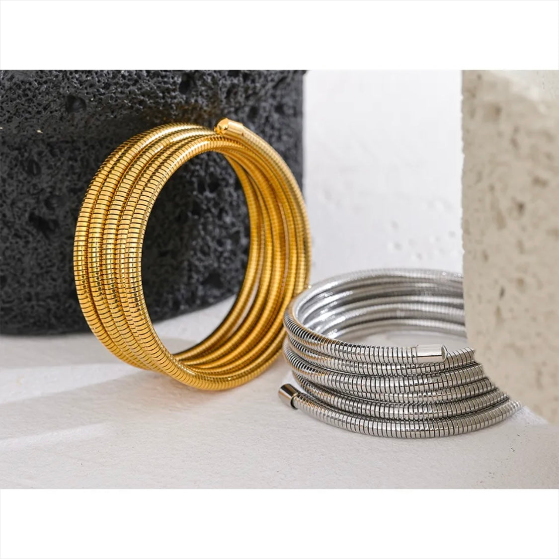 Rayne Multilayer Bracelet - 18K Gold Plated Bangle Bracelet for Women | ENNVY