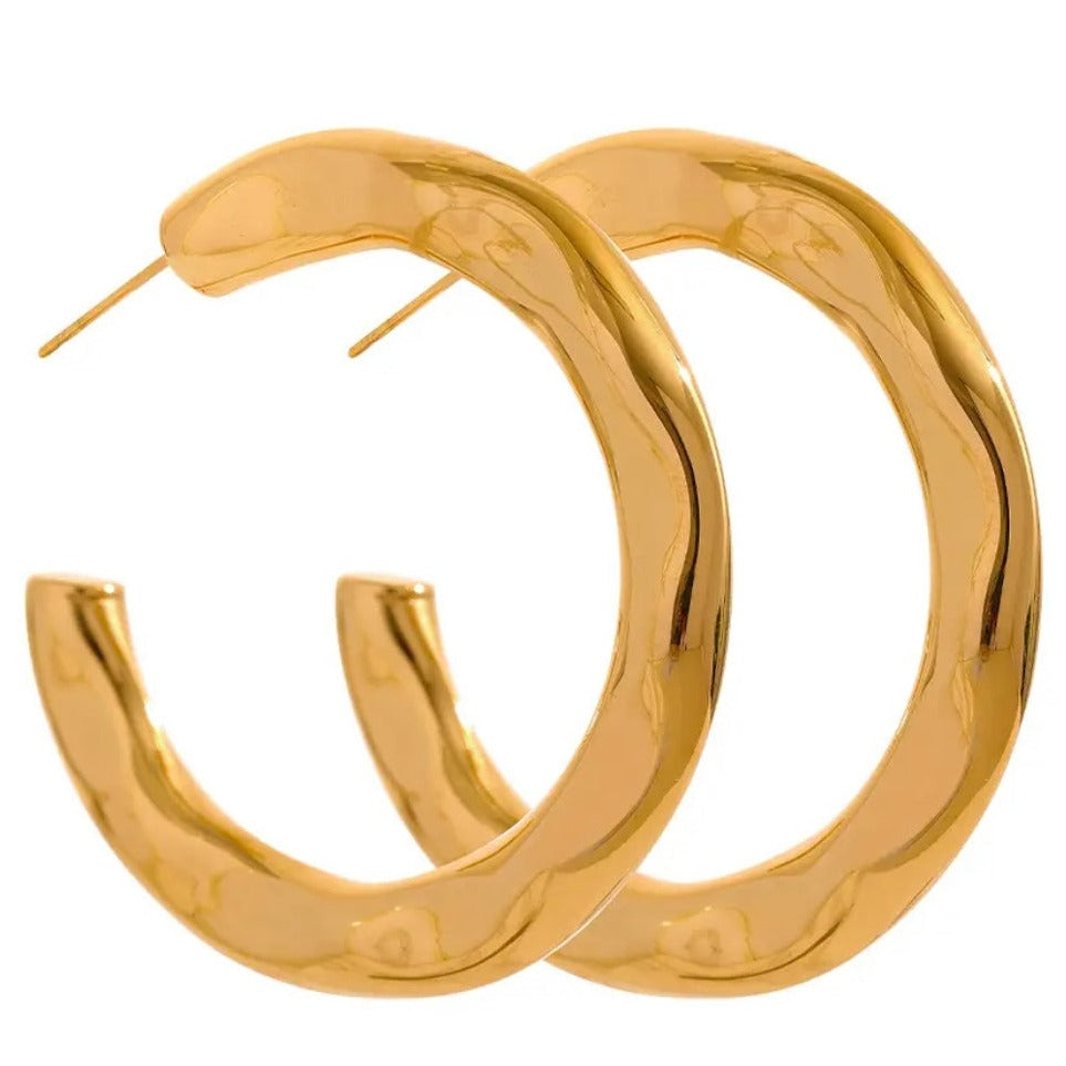 Celeste Hoops - 18K Gold Plated Hoop Earrings for Women | ENNVY