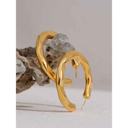 Celeste Hoops - 18K Gold Plated Hoop Earrings for Women | ENNVY