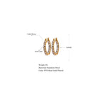 Boujie Bling Hoops - 18K Gold Plated Hoop Earrings for Women | ENNVY