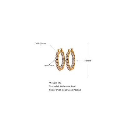 Boujie Bling Hoops - 18K Gold Plated Hoop Earrings for Women | ENNVY