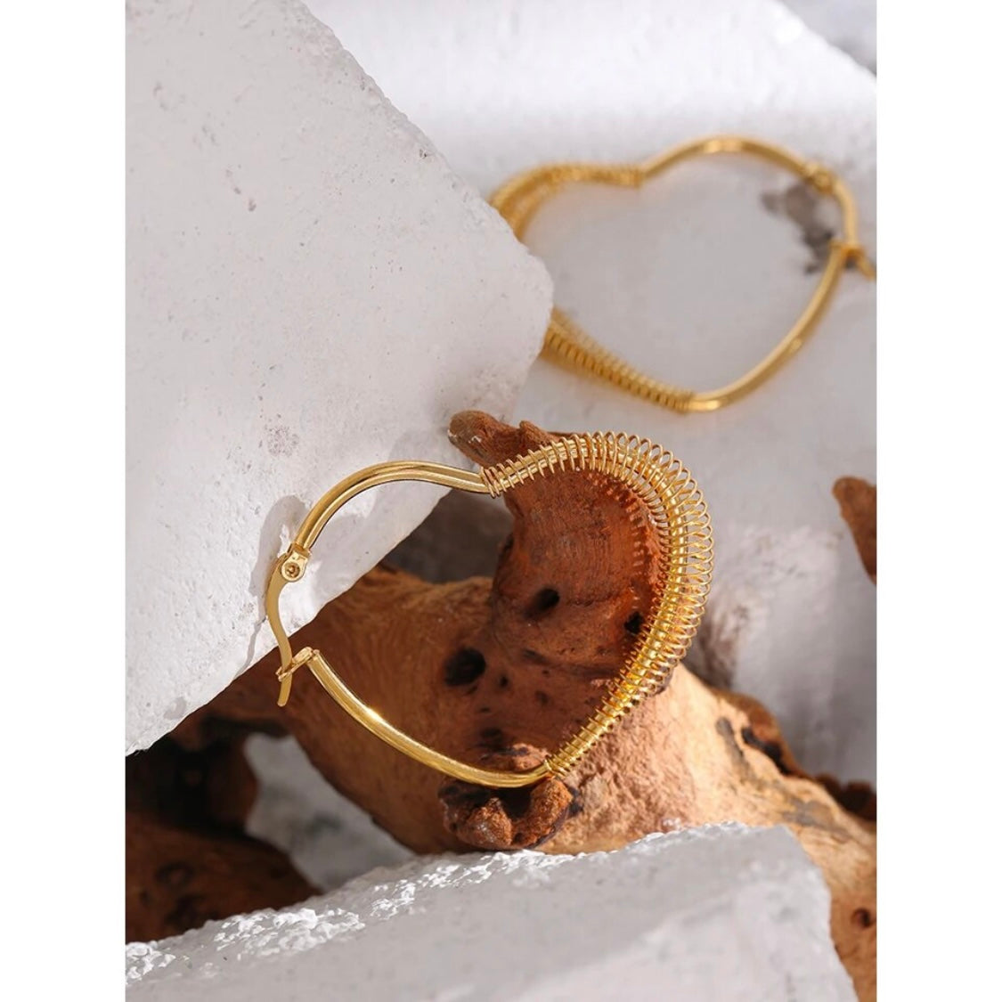 Heart of Gold Hoops - 18K Gold Plated Hoop Earrings for Women | ENNVY