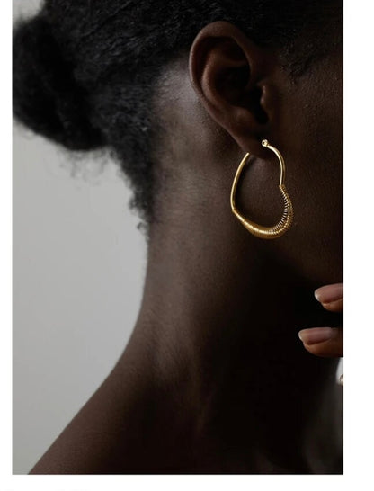 Heart of Gold Hoops - 18K Gold Plated Hoop Earrings for Women | ENNVY