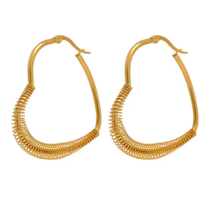 Heart of Gold Hoops - 18K Gold Plated Hoop Earrings for Women | ENNVY