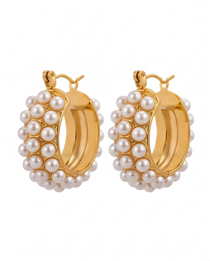 Pearls, Period. Hoops