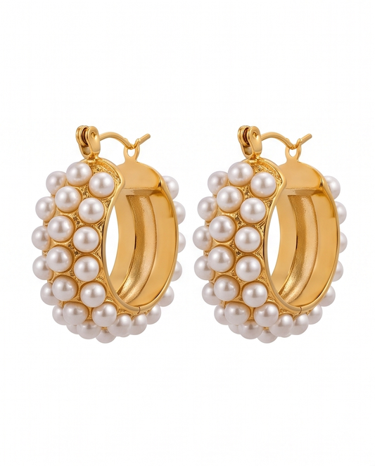 Pearls, Period. Hoops