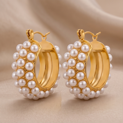 Pearls, Period. Hoops