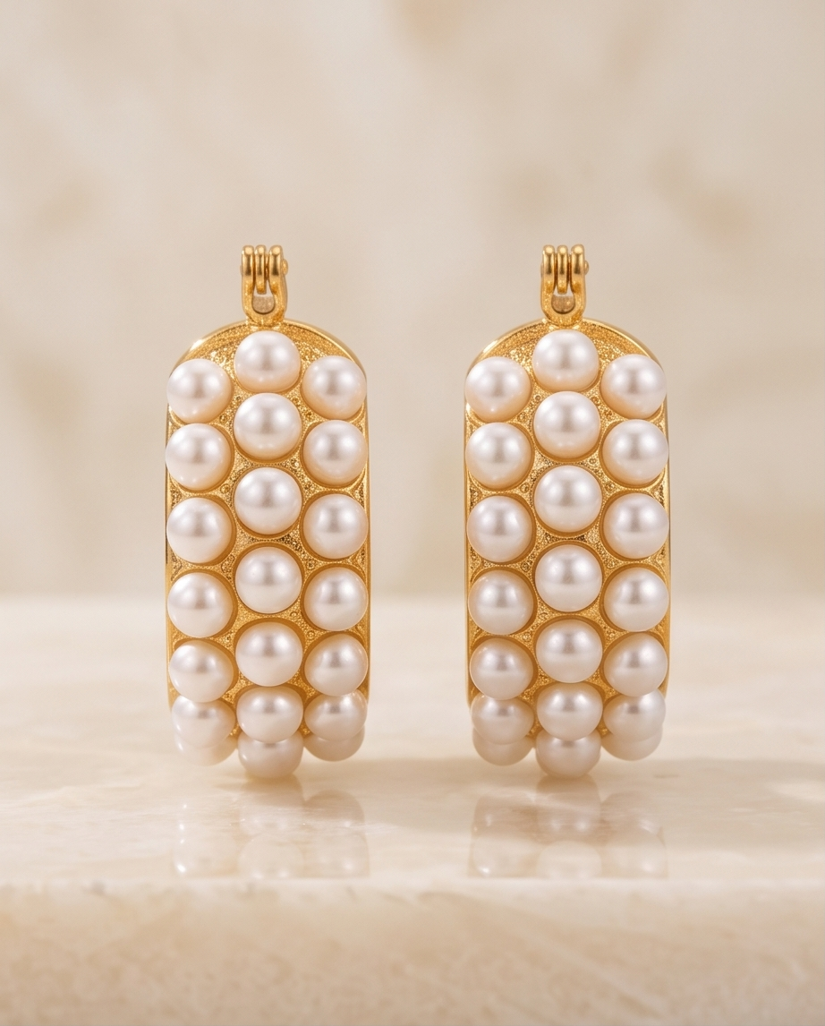 Pearls, Period. Hoops