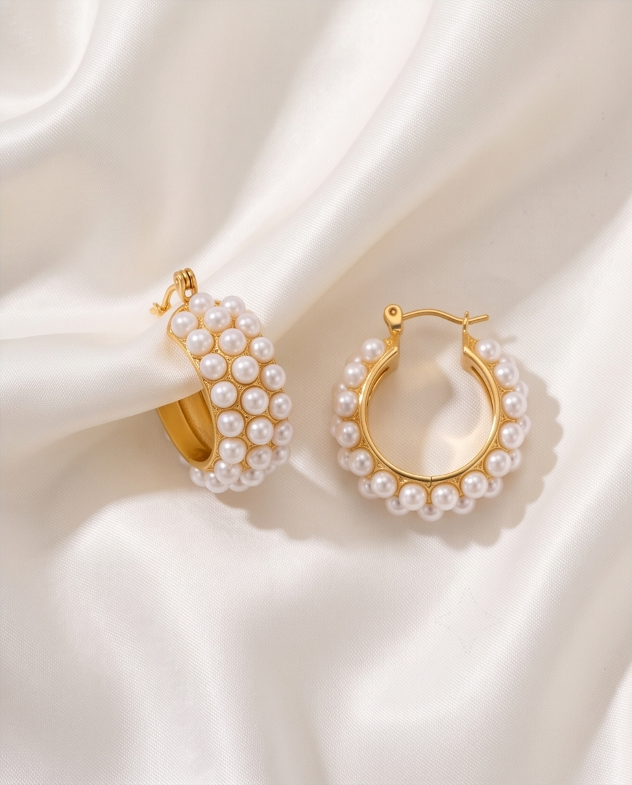 Pearls, Period. Hoops