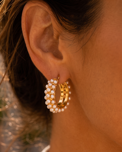 Pearls, Period. Hoops