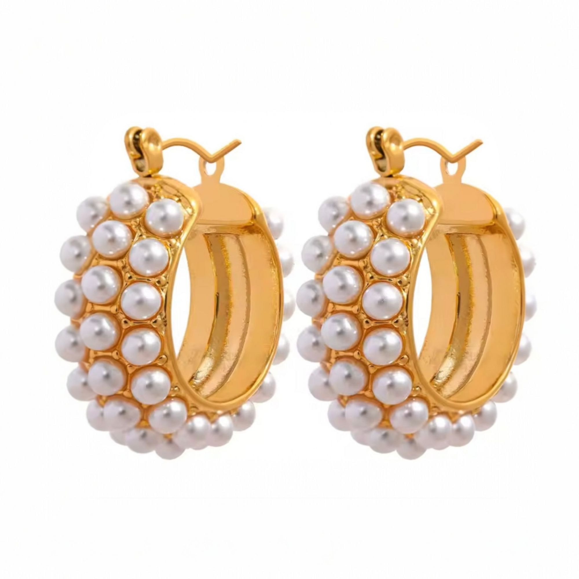 Pearls, Period. Hoops