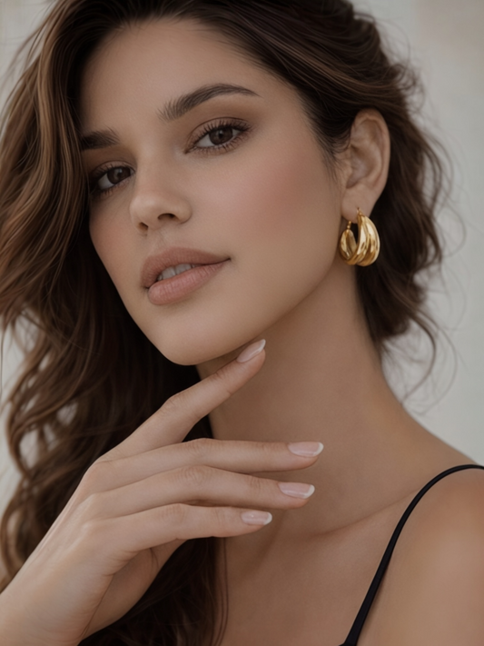 On Purpose Hoops - 18K Gold Plated Hoop Earrings for Women | ENNVY
