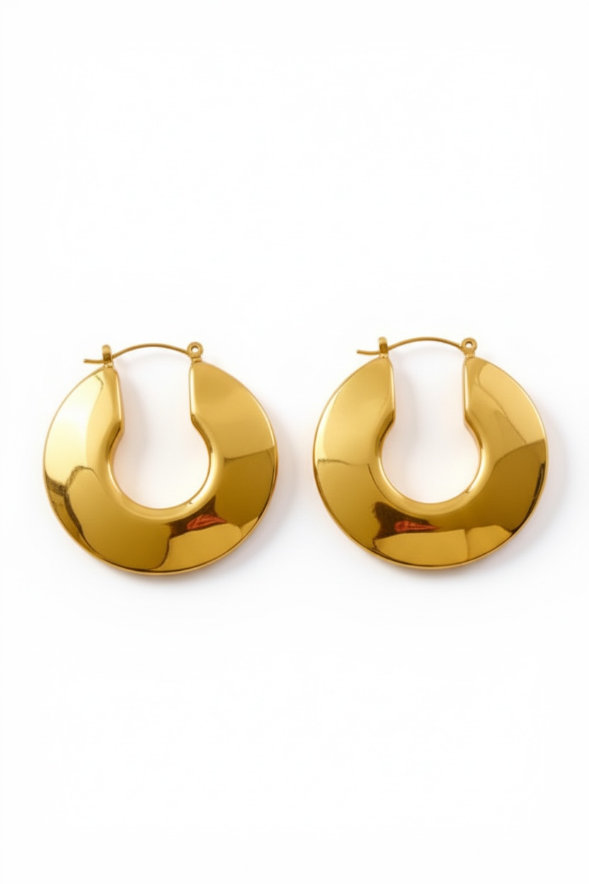 On Her Terms Hoops - 18K Gold Plated Hoop Earrings for Women | ENNVY