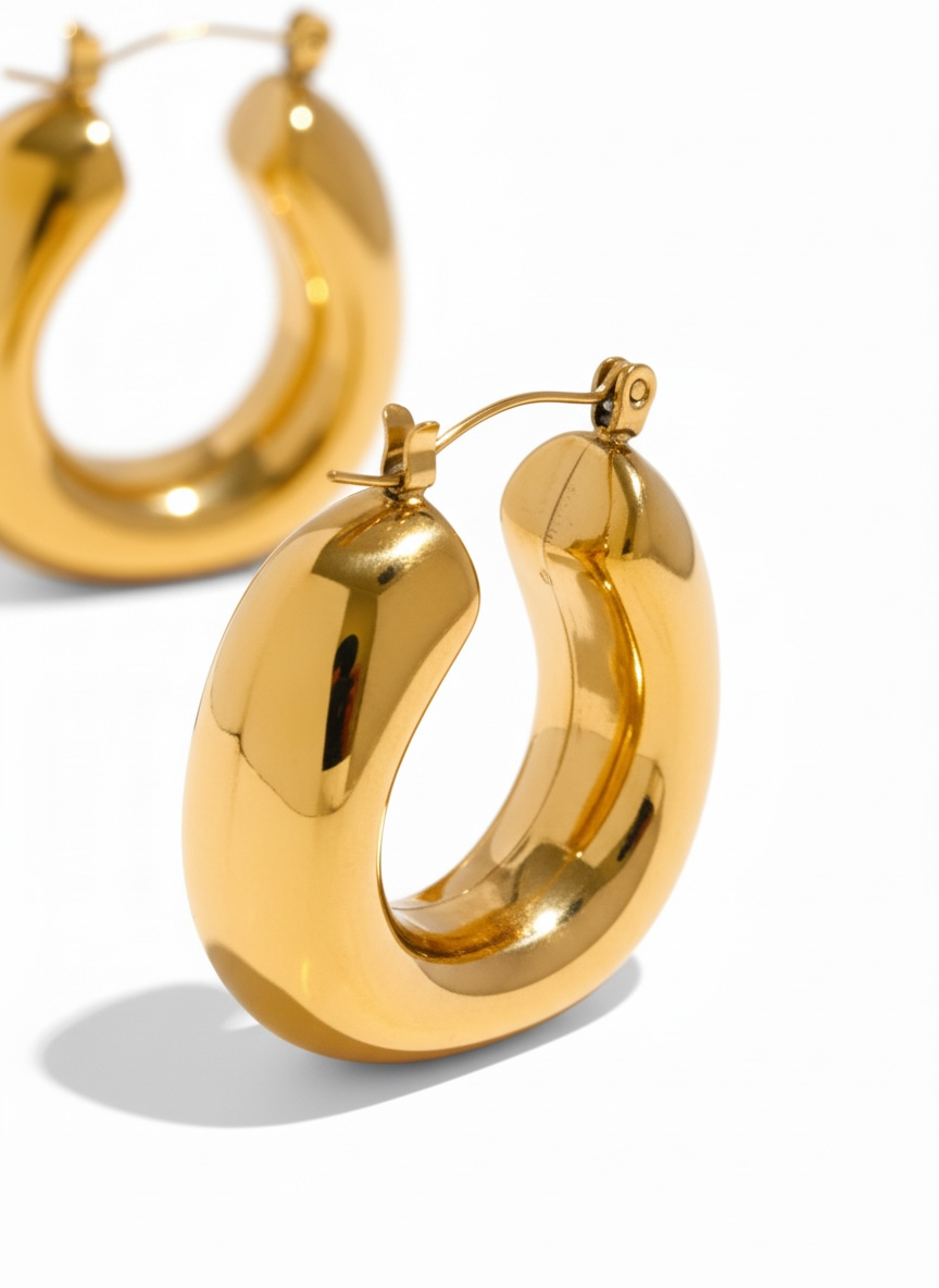 Own the Room Hoops - 18K Gold Plated Hoop Earrings for Women | ENNVY