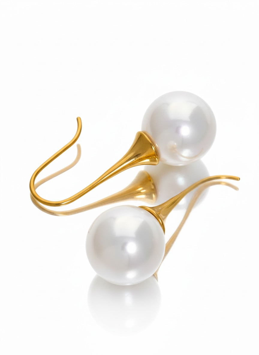 Pearl Noir Drops - 18K Gold Plated Drop Earrings for Women | ENNVY