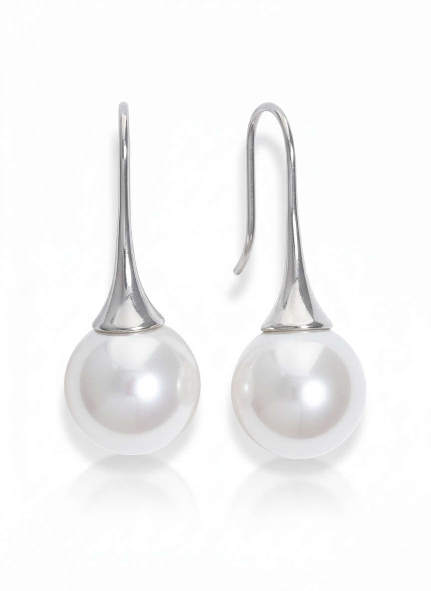 Pearl Noir Drops - 18K Gold Plated Drop Earrings for Women | ENNVY