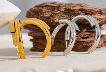 Erryn Hoops - 18K Gold Plated Hoop Earrings for Women | ENNVY