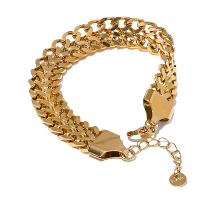 Bella Cuban Bracelet - 18K Gold Plated Chain Bracelet for Women | ENNVY