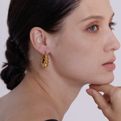 Hayden Hoops - 18K Gold Plated Hoop Earrings for Women | ENNVY