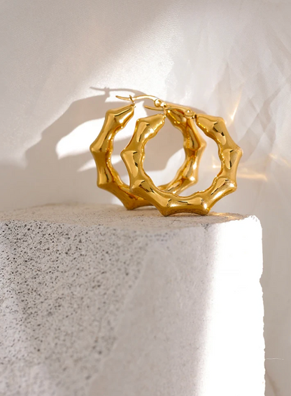 Haley Hoops - 18K Gold Plated Hoop Earrings for Women | ENNVY