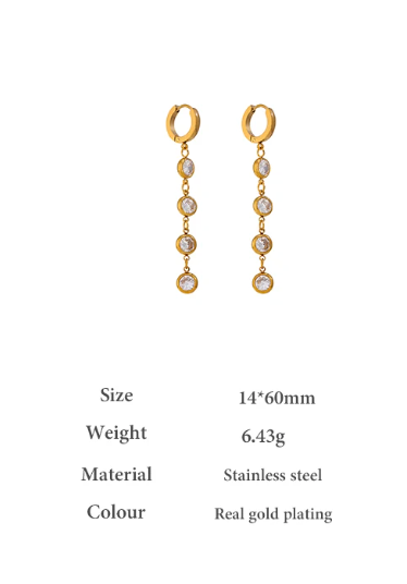 London Dangle Earrings - 18K Gold Plated Drop Earrings for Women | ENNVY