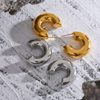 Noa Huggie Hoops - 18K Gold Plated Huggie Hoop Earrings for Women | ENNVY